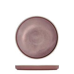 SMOKEY PLUM ROUND STACKABLE PLATE - 200mm