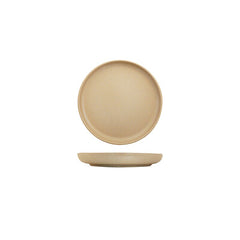 TAUPE WALLED ROUND PLATE - 175mm