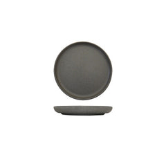 DARK GREY WALLED ROUND PLATE - 175mm