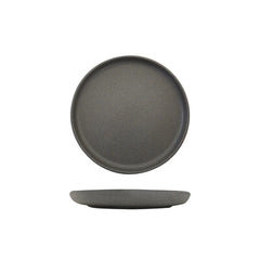 DARK GREY WALLED ROUND PLATE - 220mm