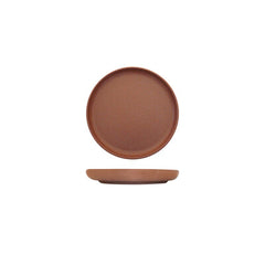 BROWN WALLED ROUND PLATE - 175mm