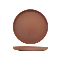 BROWN WALLED ROUND PLATE - 280mm