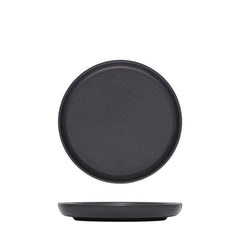 BLACK WALLED ROUND PLATE - 175mm