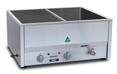 Roband Counter Top Bain Marie with thermostat 2 x 1/2 size, pans not included