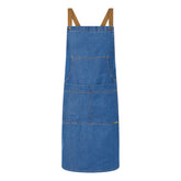 DENIM BIB APRON WITH POUCH PKT