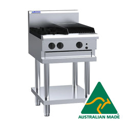 LUUS 2 Burner Cooktop with 300mm Chargrill