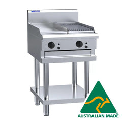 LUUS 300mm Wide Griddle Plate and 300mm Wide Chargrill and Shelf