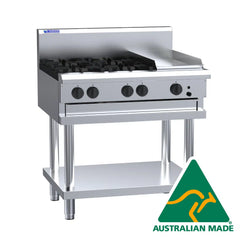 LUUS 4 Burner Cooktop with 300mm Griddle Plate