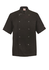 EXEC CHEF JACKET SHORT SLEEVE LIGHT IN BLACK OR WHITE