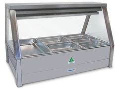 Roband Straight Glass Refrigerated Display Bar, 6 pans