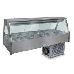 Roband Straight Glass Refrigerated Display Bar, 12 pans