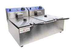 Hargrill 6 + 6L Light Duty Deep Fryer Twin Tank Two Basket Electric