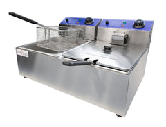 Hargrill 6 + 6L Light Duty Deep Fryer Twin Tank Two Basket Electric