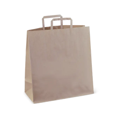 Brown Flat Handle Bag, Box of 200