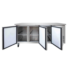 Norsk GN Workbench Fridge 3 Solid Doors 465Ltr