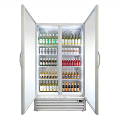 Norsk NG Low Energy 1000L Display Fridge White No Lightbox