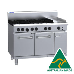 LUUS 6 Burners, 300 Wide Plate and Oven