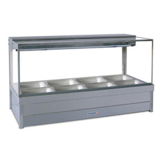 Roband Square Glass Refrigerated Display Bar - Piped and Foamed only (no motor), 12 pans