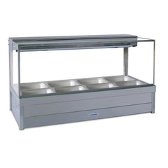 Roband Square Glass Refrigerated Display Bar - Piped and Foamed only (no motor), 12 pans