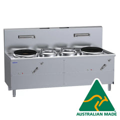 LUUS Fo San Wok 2 Air Blast Burners + 2 Centre Pots