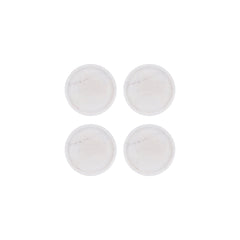 Zanzi Marble Round Coaster Set of 4 100x100x6mm White
