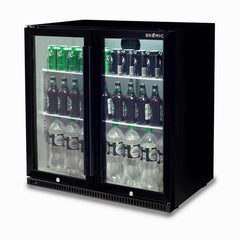 Back Bar Fridge - 190L - 2 Doors - Hinged