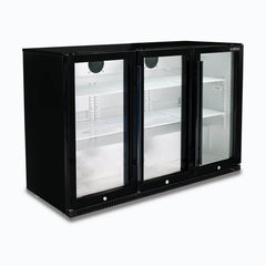 Back Bar Fridge - 307L - 3 Doors - Hinged