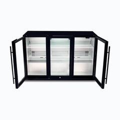 Back Bar Fridge - 307L - 3 Doors - Hinged