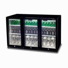Back Bar Fridge - 307L - 3 Doors - Hinged