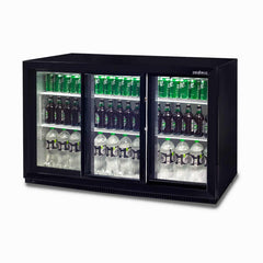 Back Bar Fridge - 307L - 3 Doors - Sliding
