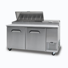 Pizza Prep Fridge - 2 Doors - 1702mm - 9 Pans