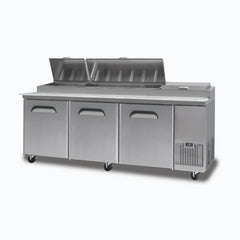 Pizza Prep Fridge - 3 Doors - 2370mm - 12 Pans