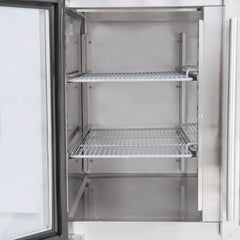 Under Bench Display Fridge - 417L - 3 Doors - Glass