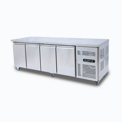 Under Bench Fridge - 553L - 4 Doors - Stainless Steel