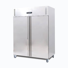 Upright Fridge - 1300L - 2 Doors - Stainless Steel