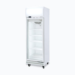 Upright Display Fridge - 444L - 1 Door - Flat Glass - Lightbox