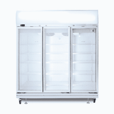 Upright Display Fridge - 1507L - 3 Doors - Flat Glass - Lightbox