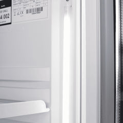 Upright Display Fridge - 372L - 1 Door - Flat Glass - White with Silver Trim
