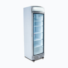 Upright Display Fridge - 380L - 1 Door - Curved Glass - Lightbox