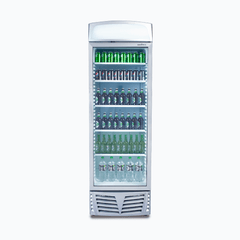 Upright Display Fridge - 438L - 1 Door - Flat Glass - Lightbox