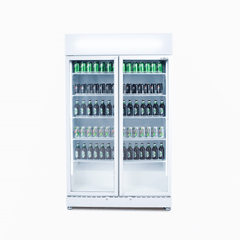 Bromic Upright Display Fridge 2 Doors White 885L