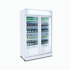 Bromic Upright Display Fridge 2 Doors White 885L