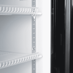 Upright Display Fridge - 960L - 2 Doors - Flat Glass - Cassette - Black