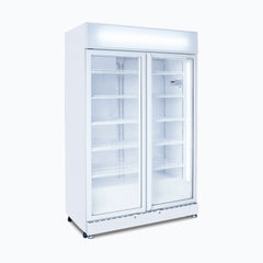 Bromic Upright Display Fridge 2 Doors White 885L