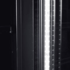 Upright Display Fridge - 1126L - 2 Door - Flat Glass - Black