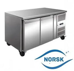 Norsk GN Workbench Fridge 2 Door Solid 314Ltr