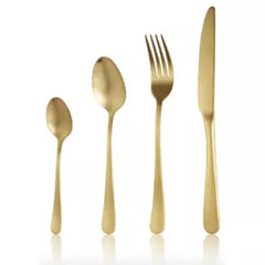 MIAMI DESSERT SPOON-MATT GOLD (12 Pack)