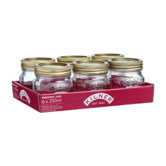 KILNER Set of 6 Genuine Preserve Jar 250ml