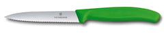 Paring Knife, Wavy Edge 10cm - Green