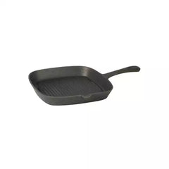 Square Cast Iron Skillet Ribbed 230mm